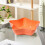 Snack Storage Box Orange 1PC 6.69x4.33x2.17in Divided 1