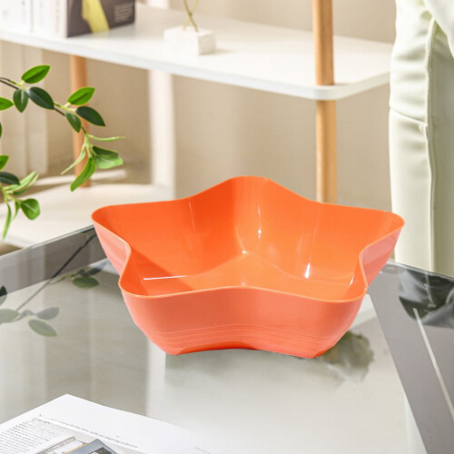 Snack Storage Box Orange 1PC 6.69x4.33x2.17in Divided