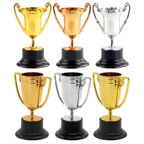 Mini Trophies for Awards and Rewards 6 Pcs