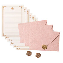 Vintage stationery set: lined writing paper, envelopes, and