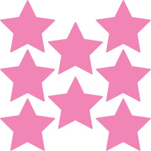 Star Decal Stickers Gloss Finish 6.5 Inch Pack of 8