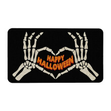 Wycieraczka z włókna kokosowego na Halloween – zabawna mata powitalna z dynią, antypoślizgowy dywanik zewnętrzny, dekoracja jesienna w stylu