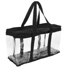 Bolso transparente para mujer con correa ajustable. Material de PVC y tela Oxford a la moda. Ideal para guardar objetos. 7,87" x 5,12" x 2,76"