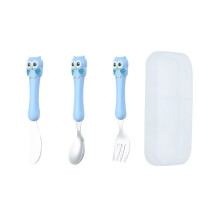3 Pieces Toddler Utensils Kids Silverware Set With Silicone Handle Children Sa Fe Spoons And Forks,K Nife Food Grade Silicone