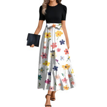 Boho Satin Maxi Dress with Built-In Bra Support White Beige