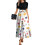 Boho Satin Maxi Dress with Built-In Bra Support White Beige 1