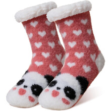 Girls Fuzzy Slipper Socks Warm Cozy Animal Design 1 Pair