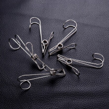 WHAMVOX Stainless Steel Clothes Pegs with Smooth Edges for Daily Use Silver Small Size