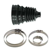 CV Boot with 4 Clamps Wear Resistant Easy Installation Auto Black