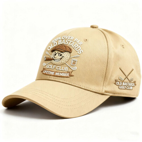 Old Bastards Golf Club 3D Embroidered Adjustable Baseball