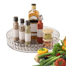 Rotating Cosmetic Storage Rack Seasoning Storage Turntable Rack Kitchen Turntable Storage Food Bin Container for Cabinet Pantry diplomatic