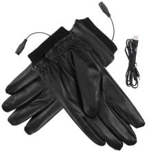 USB Electric Heating Mitts PU Leather 1 Pair