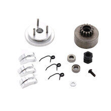 Clutch Bell 14T Gear Flywheel with Bearing Shoe Set for 1/8