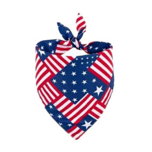 【Patriotic Pet Bandana】4th of July Dog & Cat Scarf - Red White & Blue Triangle Bandana for Independence Day