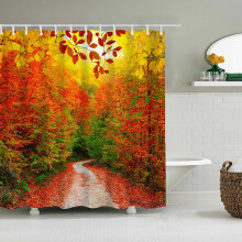 AuroraX Small Shower Curtain 60"x72" – Spring Nature Scenery, Mildew Resistant, Farmhouse Abstract Design for Bathroom Decor
