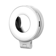 Foldable Beauty Selfie Light for Phones - Portable Ring Light with 360 Rotation for Optimal Selfies and Content Creation