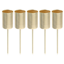 5Pcs Iron Candle Containers with Spike for Christmas Tree and Festive Candle Holders