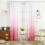 Pink Gradient Tulle Door Scarf Curtain Panel 1
