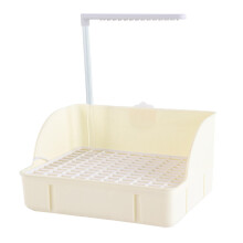 Parrot Shower Basin with Automatic Circulation - Bago Bird Shower, Sun, Xuan Bird, Large, White - for Pet Bird Bathing