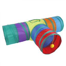 Tunnel per gatti pieghevole e traspirante, ideale per giocare in casa.