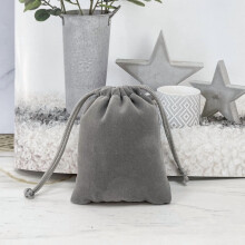 C Velvet Drawstring Bag for Jewelry Storage & Gift Packaging, 2.8"x3.5", Soft Cloth, 0.01 lb, 1 pc