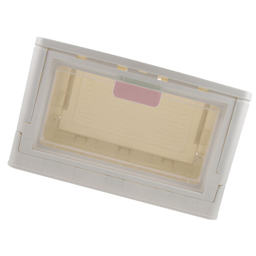 Plastic Bins for Storage with Lids Containers Organizing Collapsible Boxes Door Pink