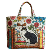 Versatile Quilted Tote Bag in a Cute Bohemian Minimalist Style, an Essential Handbag for Daily Adventures and a Memorable Gift for Girls