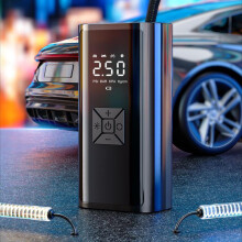 Přenosná pumpa na hustení pneumatik do auta, venkovní elektrická vzduchová pumpa, černá kabelová hustilka s odolným kovovým válcem ABS
