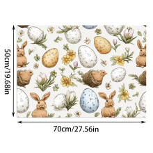 Cute Easter Wrapping Paper with Egg & Rabbit Pattern, Vintage Design, 19.7x27.6in Sheets – Compatible with Easter & Birthday Gifts