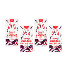 Sachet transparent pour bonbons de Pâques, sachet plastique OPP en forme d'œuf de lapin pour emballage de friandises de fête, style E