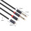 Stereo Audio Interconnect Cable Dual 1/4" TS to Dual RCA 6