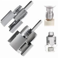 Internal/External Pipe Thread Cutter, Wire Opener & PVC Threader Kit (1/2"+3/4"), Electric Drill Compatible