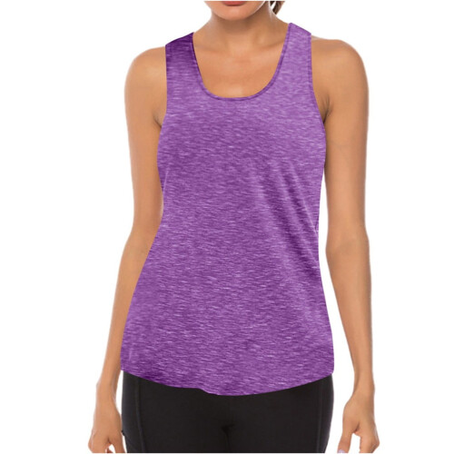 Tankini morado para mujer, chaleco transpirable sin mangas 2