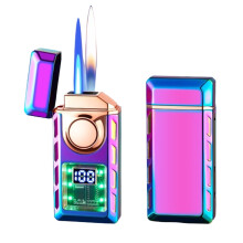 Essentials Electric Lighter for Father Cigarette Lighter Rechargeable Cool Lighters Windproof Arc Lighters for Candle Camping Men's Gifts