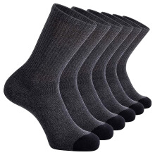 Men's Ankle Socks Solid Color Cushioned Arch Support 5 Pcs
