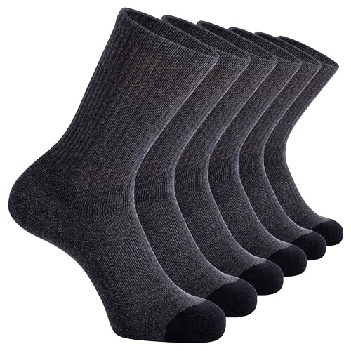 Men's Ankle Socks Solid Color Cushioned Arch Support 5 Pcs