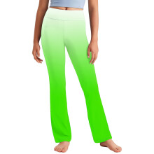 Flare Yoga Pants for Girls Green 10-12 Years