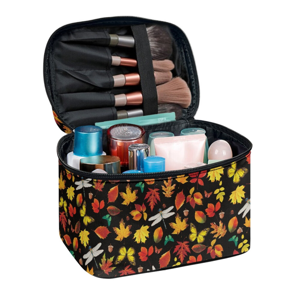Cosmetic Organizer Portable Travel Bag with Maple Leaf
