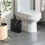 Plastic Bathroom Trash Can Narrow Compact 1 Pack 1
