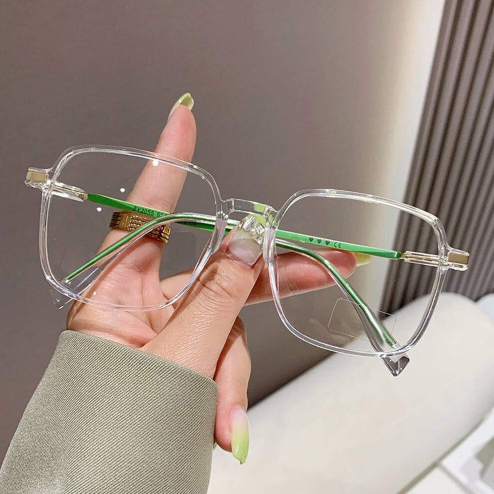 Blue Light Blocking Reading Glasses Retro Square Frame +3.5