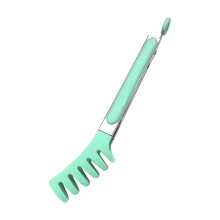 Spaghetti Tongs Stainless Steel with Silicone Tips Green