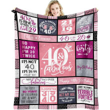 Couverture pour femme fêtant ses 40 ans, 76 x 102 cm