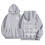 SonxaHe Kapuzenpullover für Kleinkinder, Mädchen, mit Schleifenmuster, langärmelig, Oversized, lässig, Winterpullover, Grau, Größe 4-5 1