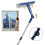 47" Window Squeegee Kit w/ 4-in-1 Telescopic Pole (12-16"), Microfiber Cloths & Angle Adapter 1