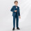 Costume vert formel pour garçon, coupe ajustée, 4 pièces 2