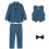 Costume vert formel pour garçon, coupe ajustée, 4 pièces 3