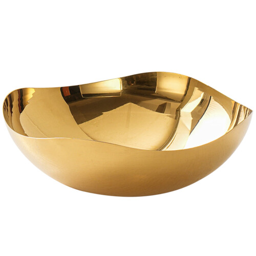 Μεταλλικό μπολ σαλάτας μοντέρνο καλάθι με φρούτα, πάγκοι για σνακ, μεγάλο μπολ