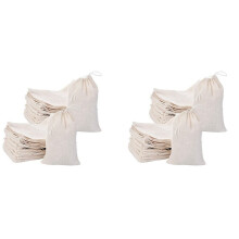 Lot de 100 sacs en mousseline de coton à cordon, polyvalents, pour le thé, les bijoux, les cadeaux de mariage et le rangement (10 x 15 cm)