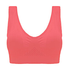 Women Bra Hollow Out Removable Pads Solid Color Seamless Japanese Korean Style Wire Free U Back Vest Brassiere for Daily Wear