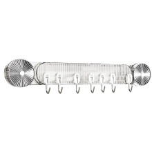 Boutique Wall Mounted Vacuum Hooks 8 Hooks Rotating Suction Cup Holder Punch Free Kitchen Wall Mount Spatula Spoon Rack Hook towel Storage Rack